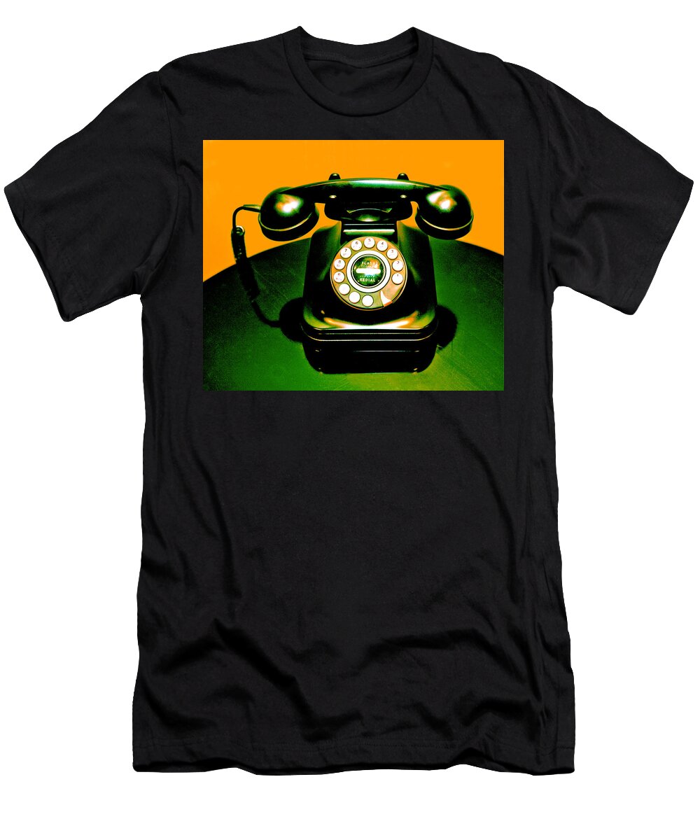 Rotary Telephone T-Shirt featuring the photograph Rotary Phone by Steve Ladner