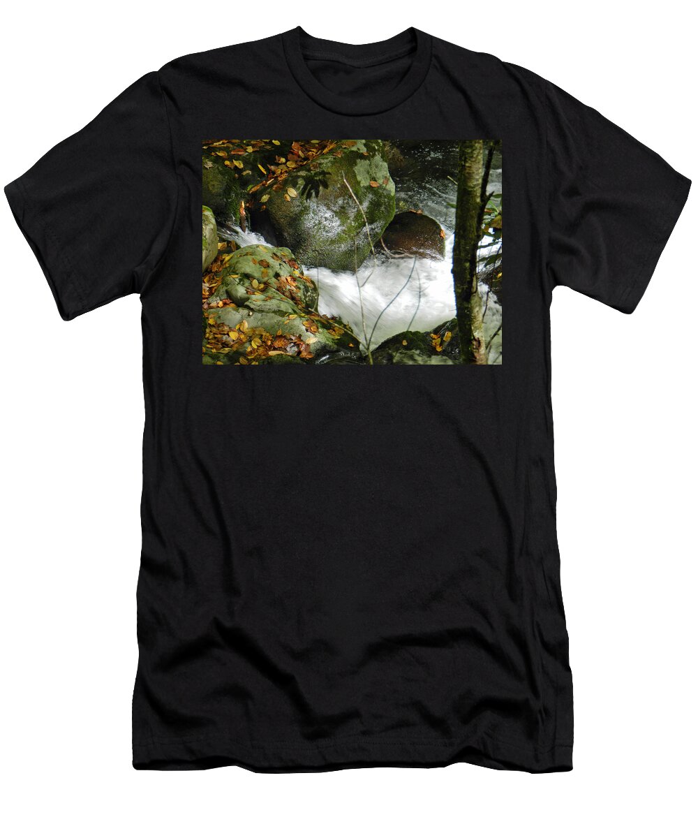 Stream T-Shirt featuring the photograph Rushing by Deborah Ferree