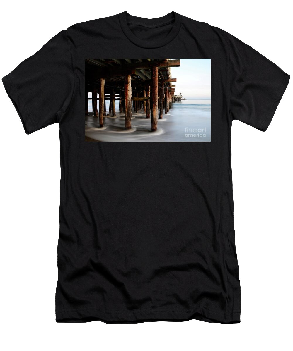 Pier T-Shirt featuring the photograph Santa Cruz Pier California by Bob Christopher