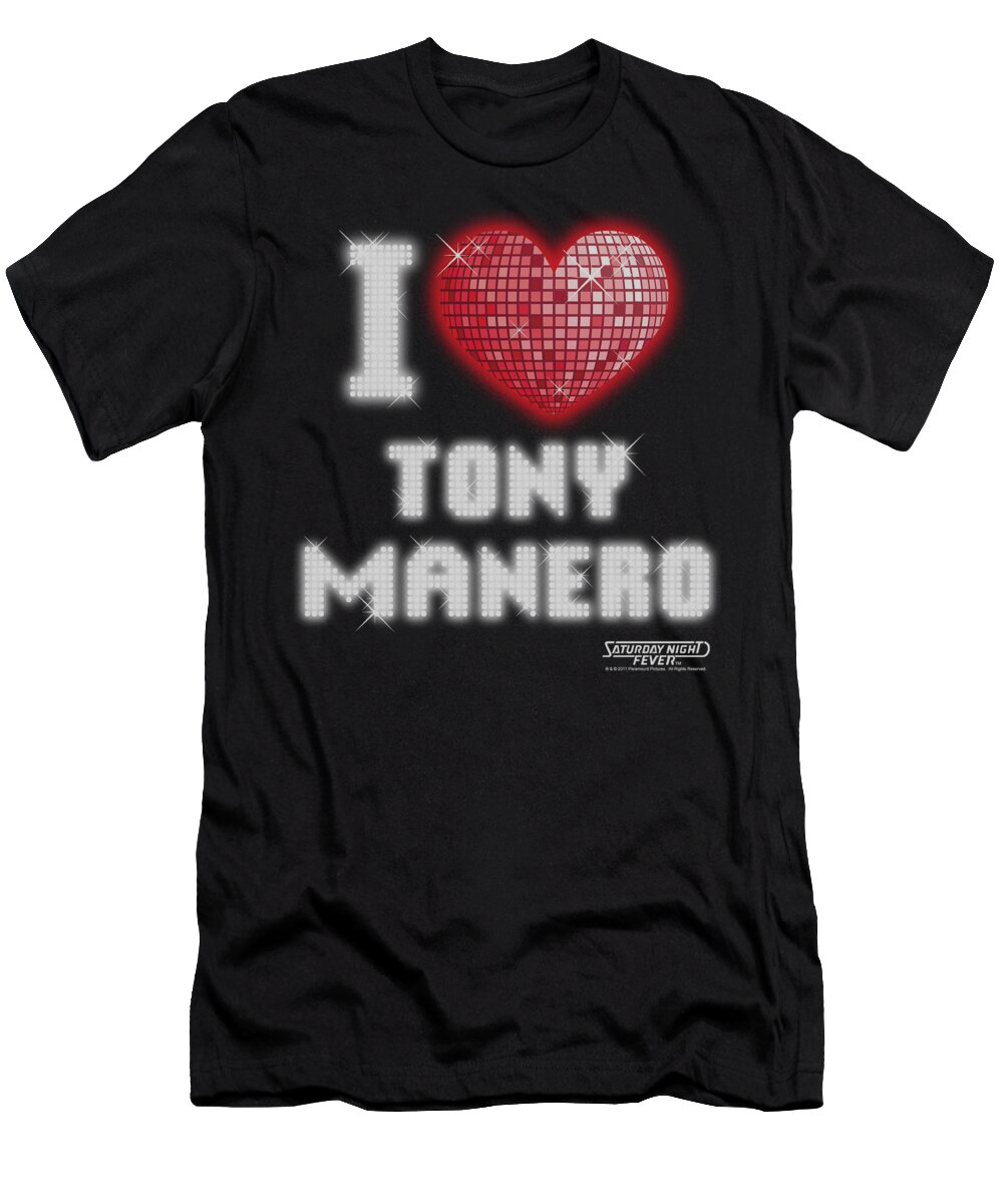 Saturday Night Fever T-Shirt featuring the digital art Saturday Night Fever - I Heart Tony by Brand A