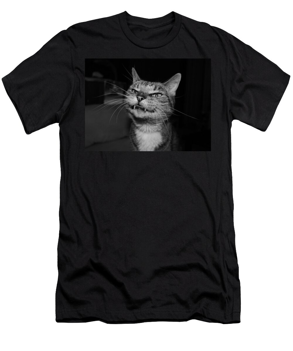 Cat T-Shirt featuring the photograph Say Cheese by Catie Canetti