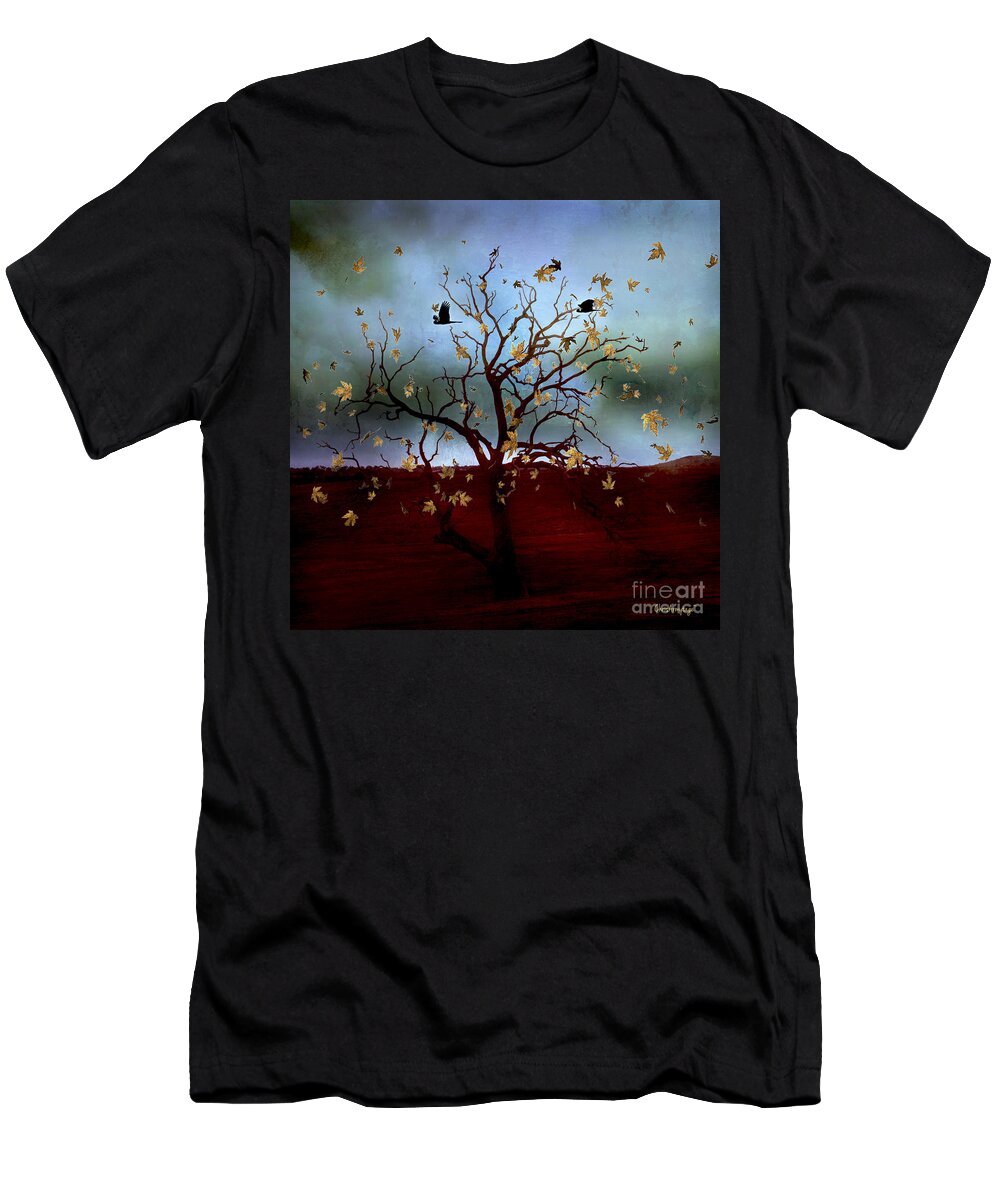 Landscape T-Shirt featuring the digital art Scattered thoughts by Chris Armytage