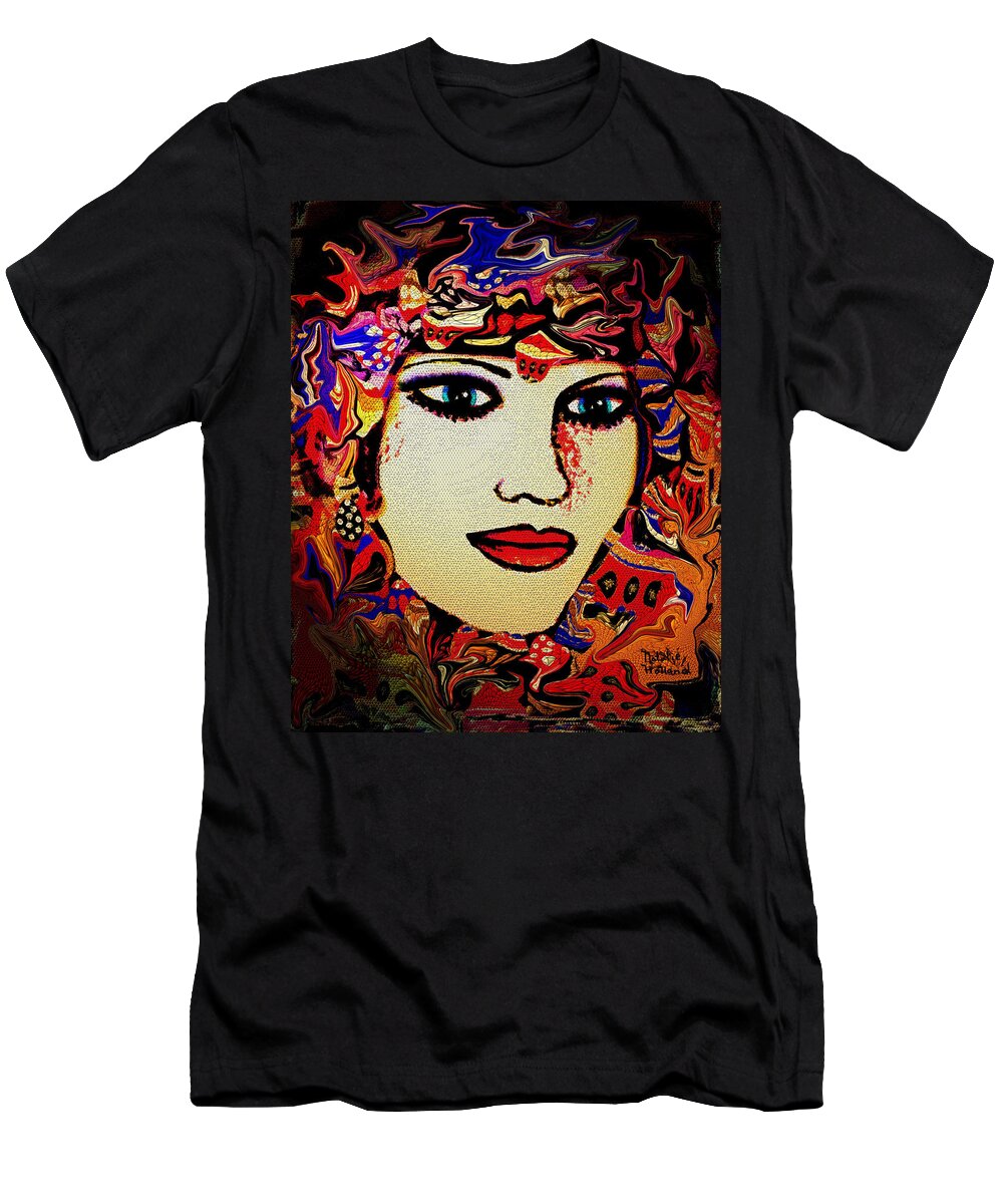 Woman T-Shirt featuring the mixed media Serena by Natalie Holland