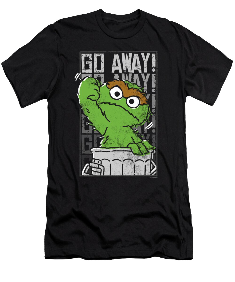  T-Shirt featuring the digital art Sesame Street - Go Away by Brand A