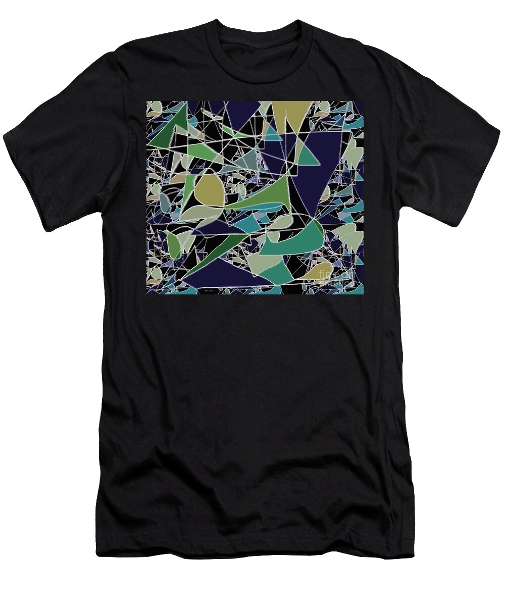 Glass T-Shirt featuring the digital art Shards by Beth Saffer