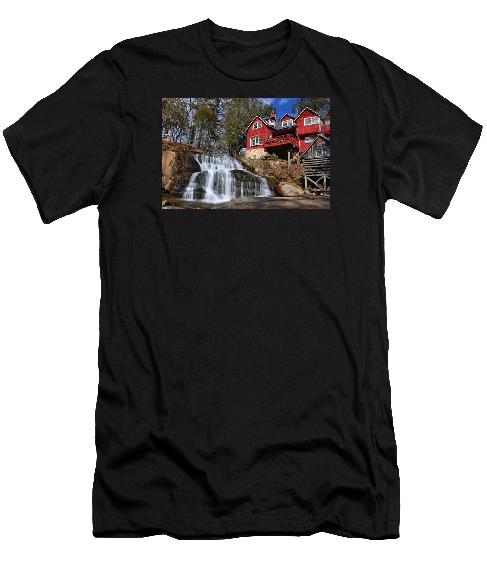 Living Water T-Shirt featuring the photograph Shoal Creek Falls by Chris Berrier