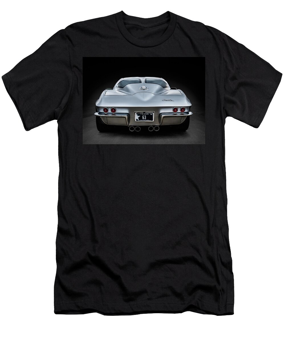 Corvette T-Shirt featuring the digital art Silver '63 by Douglas Pittman