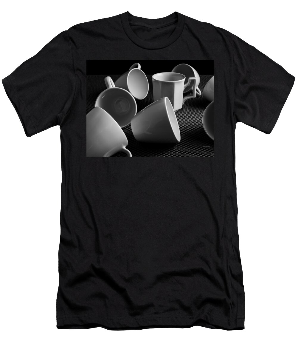 Singled Out T-Shirt featuring the photograph Singled Out - Coffee Cups by Steven Milner