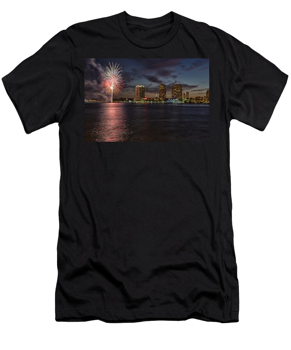 Philadelphia T-Shirt featuring the photograph Sky fire by Rob Dietrich