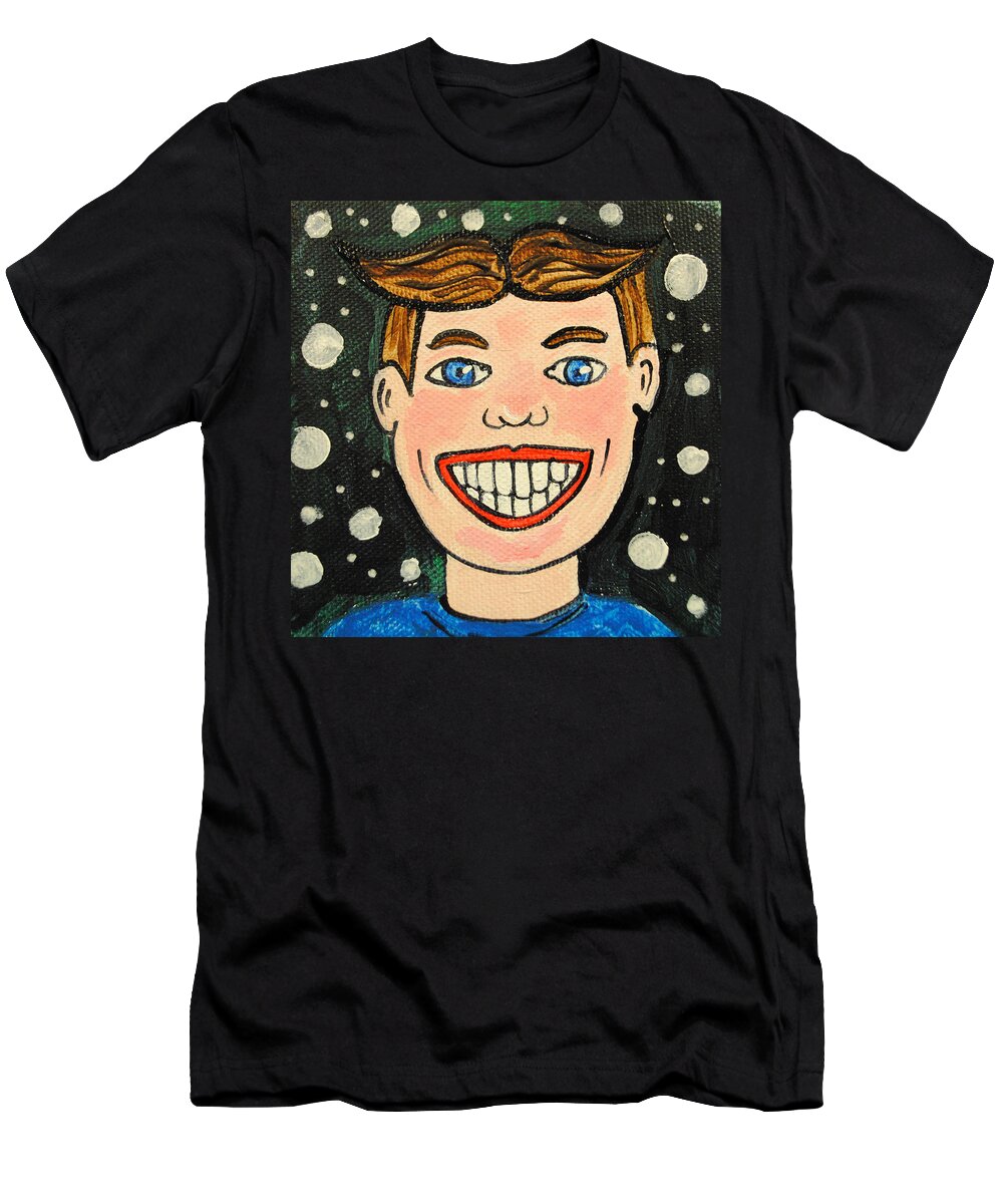 Asbury Park T-Shirt featuring the painting Smiling Boy by Patricia Arroyo