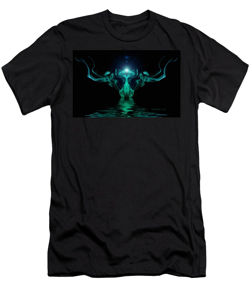 Smoke T-Shirt featuring the digital art Smokedance by WB Johnston