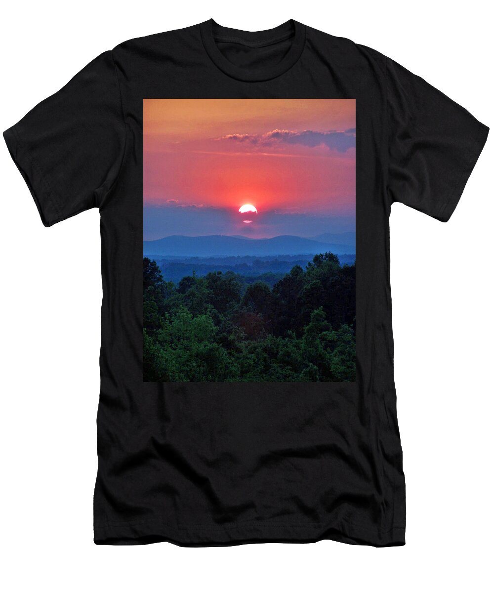 Sunset T-Shirt featuring the photograph Smokey Mtn Sunset by Jennifer Robin