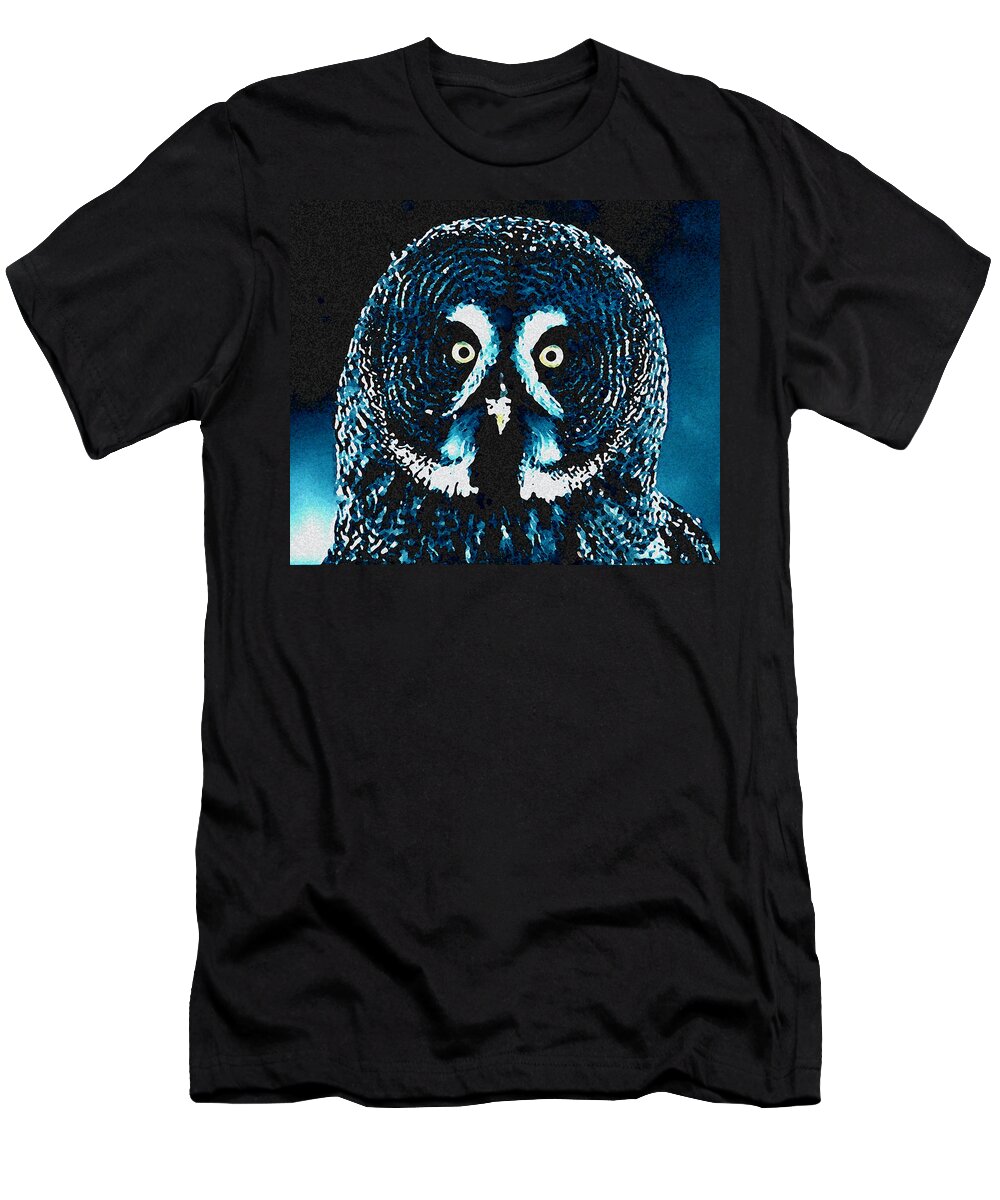 Colette T-Shirt featuring the painting Snow Owl by Colette V Hera Guggenheim
