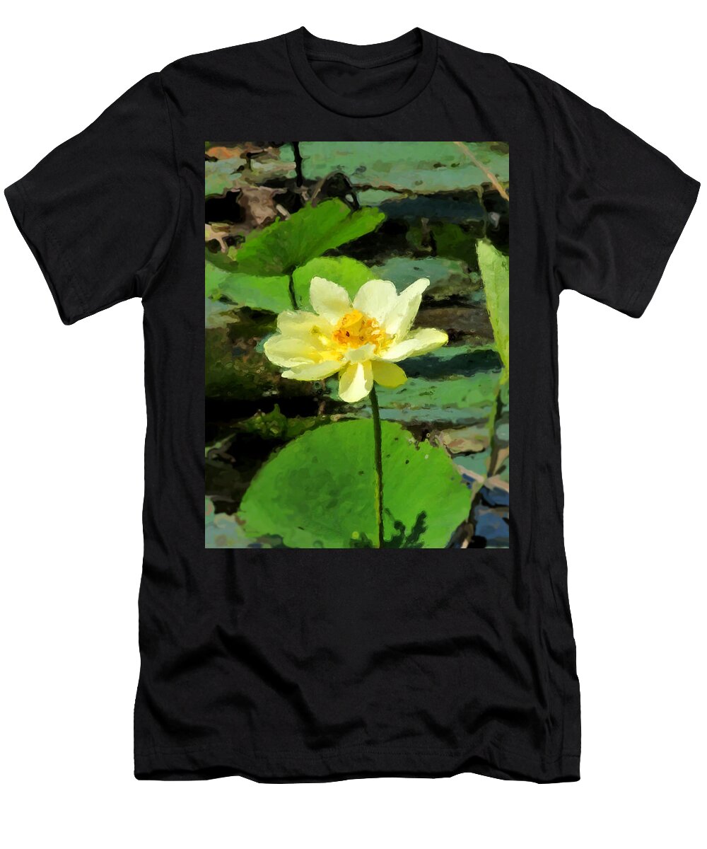 Lotus T-Shirt featuring the photograph Solitude by John Freidenberg