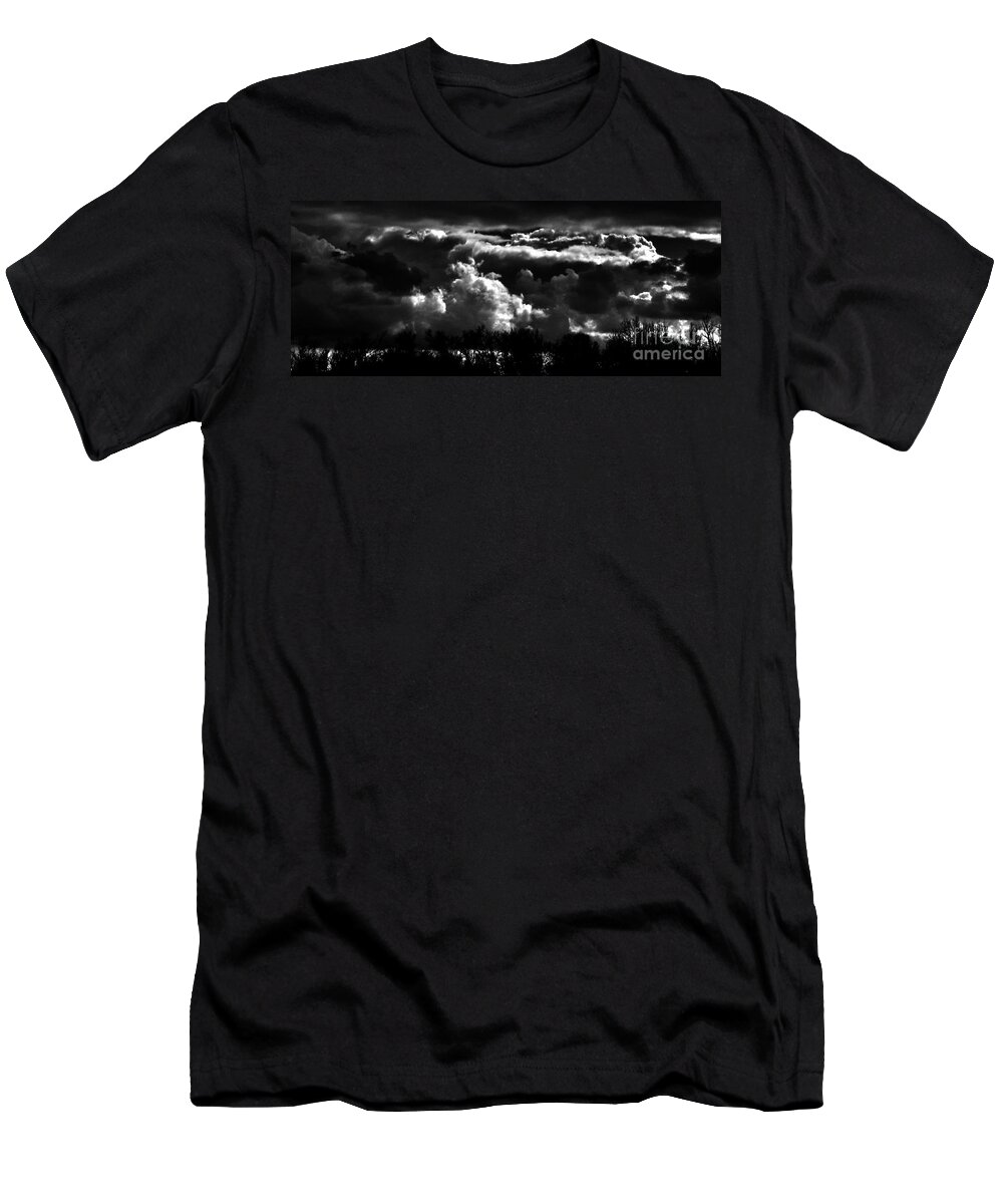 Sky T-Shirt featuring the photograph Something Brewing in the Skies by Mimulux Patricia No