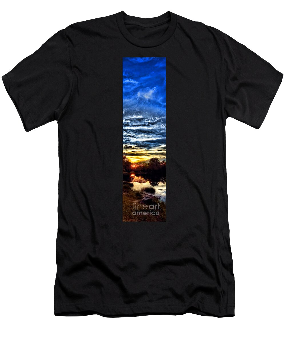 Sunset T-Shirt featuring the photograph Somewhere on Earth by Olivier Le Queinec