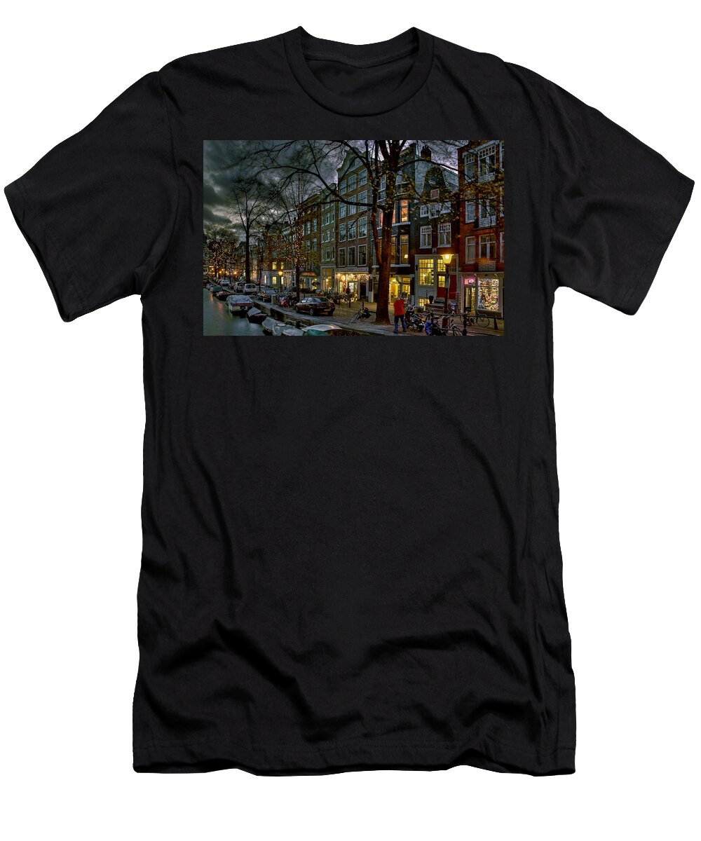 Holland Amsterdam T-Shirt featuring the photograph Spiegelgracht 8. Amsterdam by Juan Carlos Ferro Duque