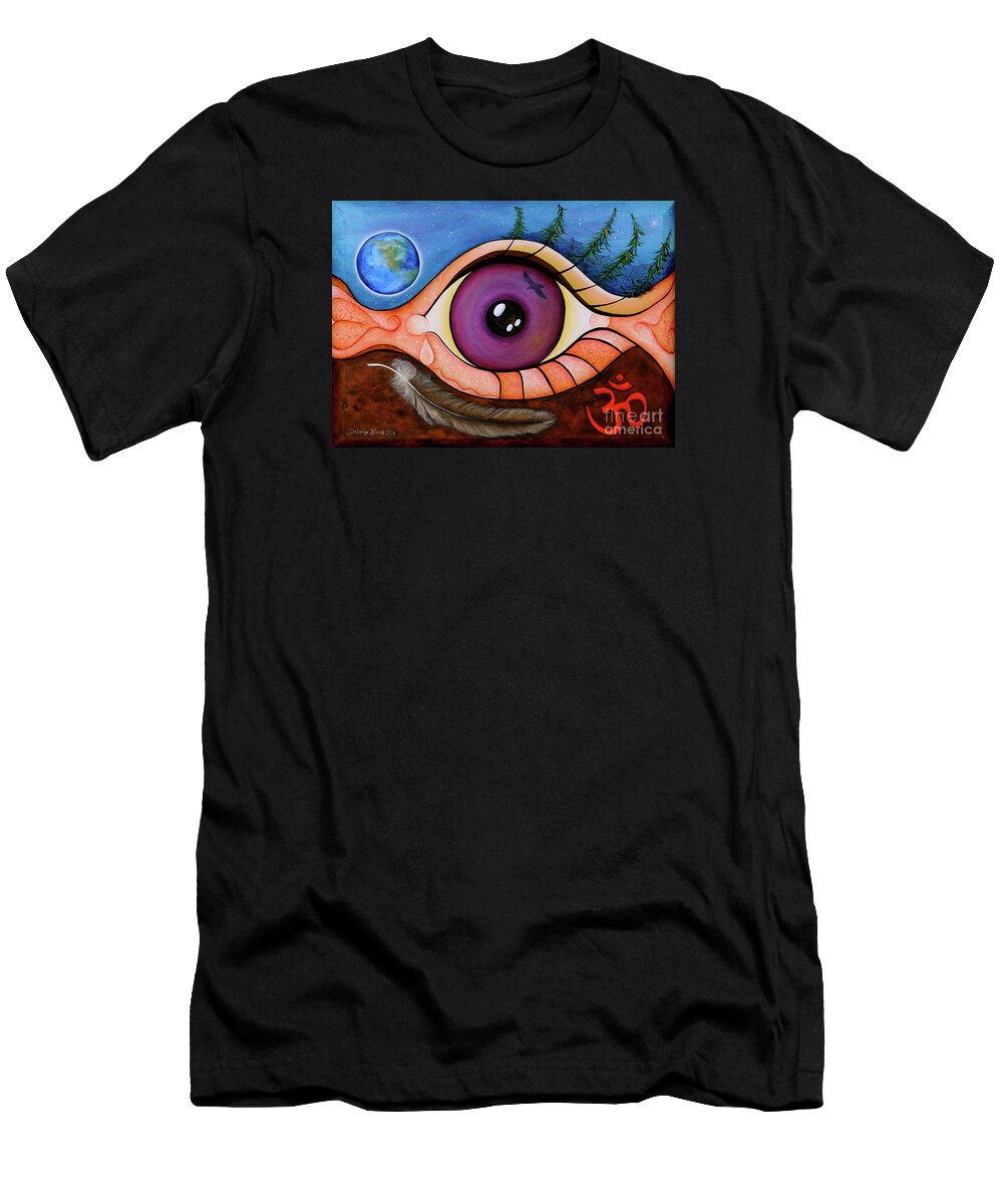 Spiritual Paintings T-Shirt featuring the painting Spirit Eye by Deborha Kerr