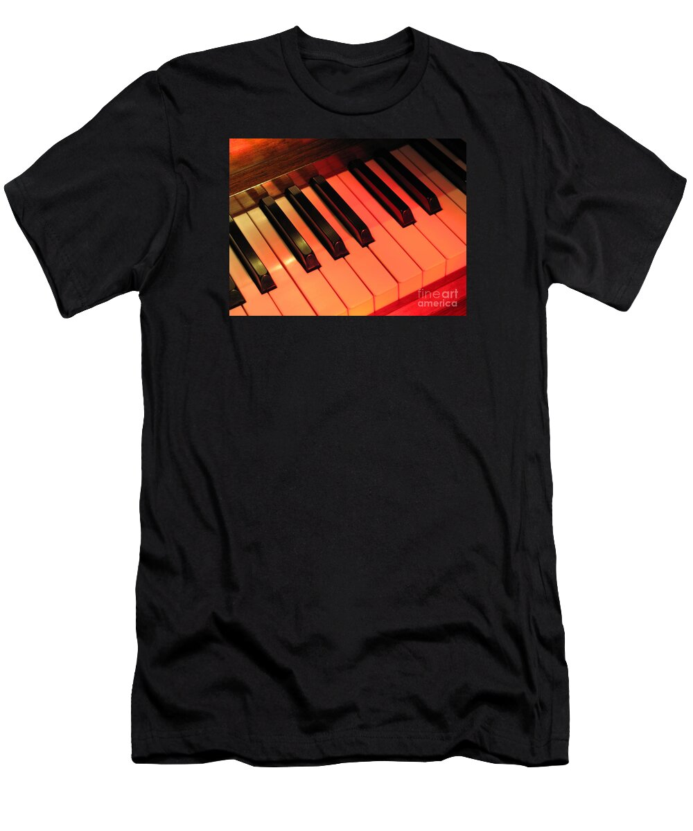 Piano T-Shirt featuring the photograph Spotlight on Piano by Ann Horn