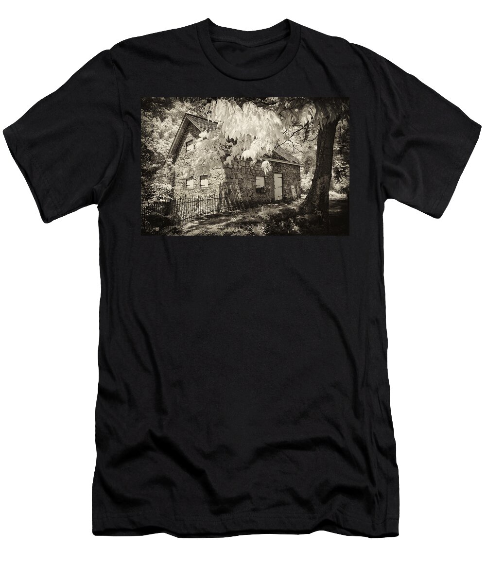 Infrared T-Shirt featuring the photograph Spring Creek Mill by Paul W Faust - Impressions of Light