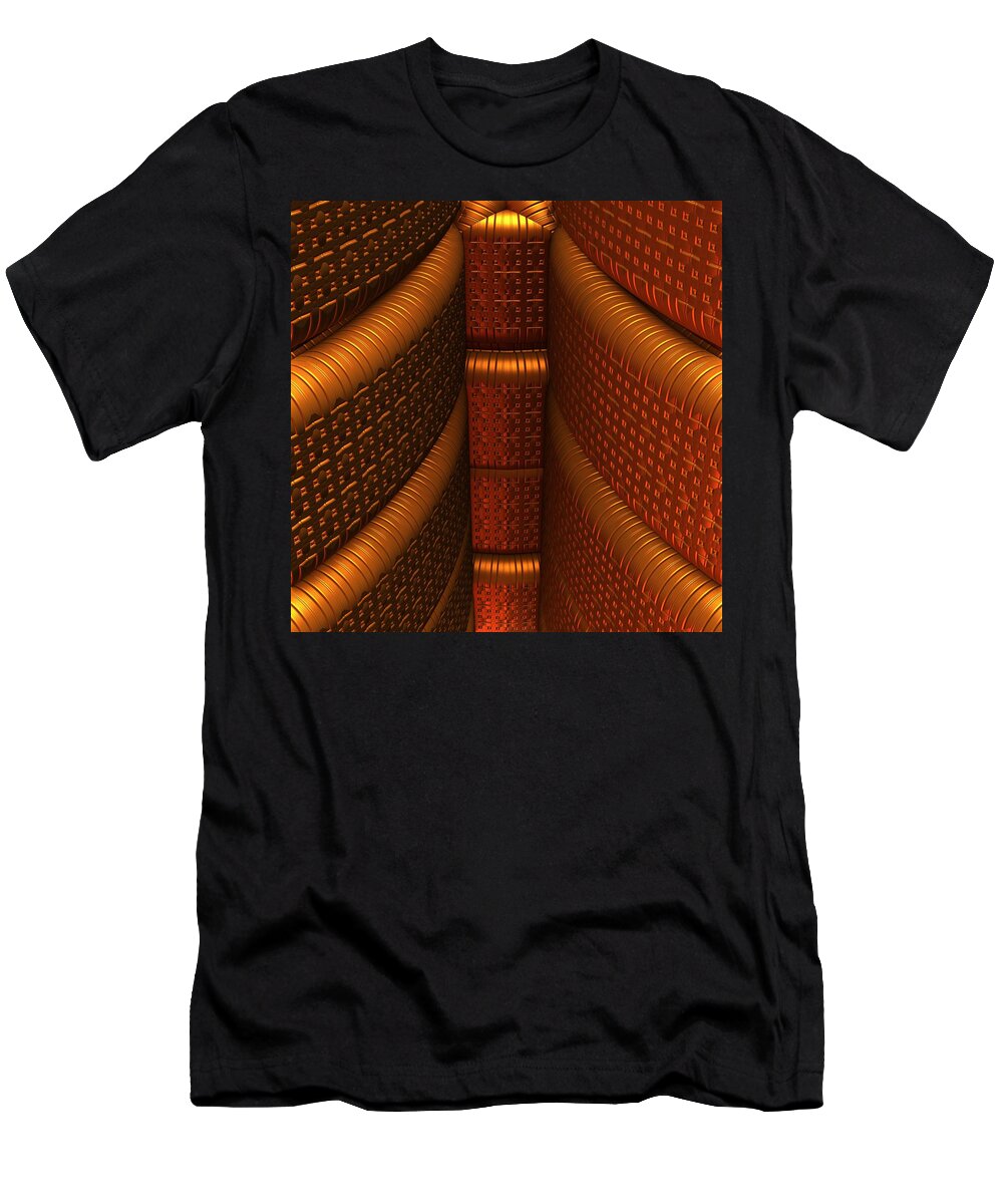 Fractal T-Shirt featuring the digital art Squeezed by Lyle Hatch