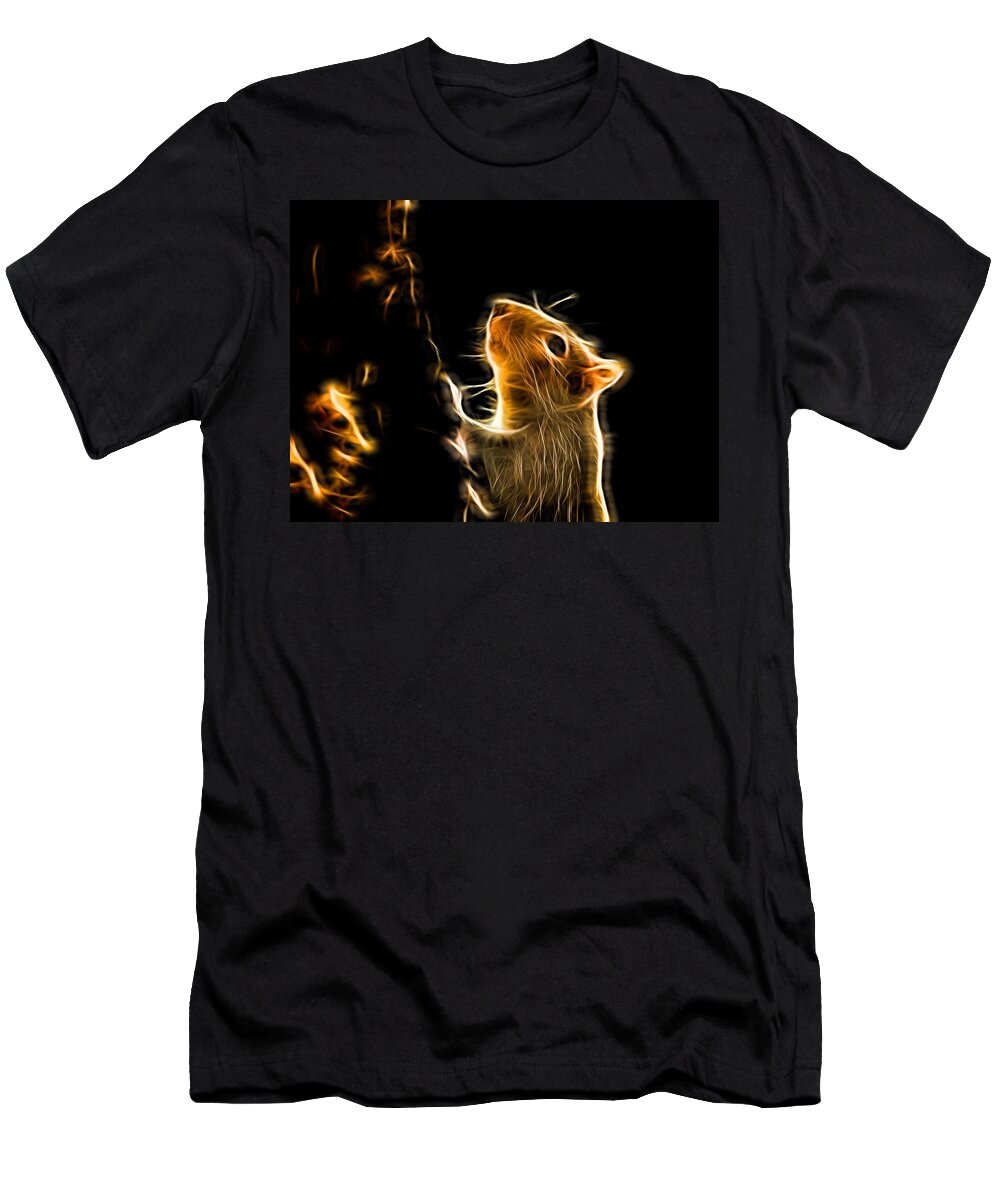 Squirrel T-Shirt featuring the photograph Squirrel by Ron Harpham