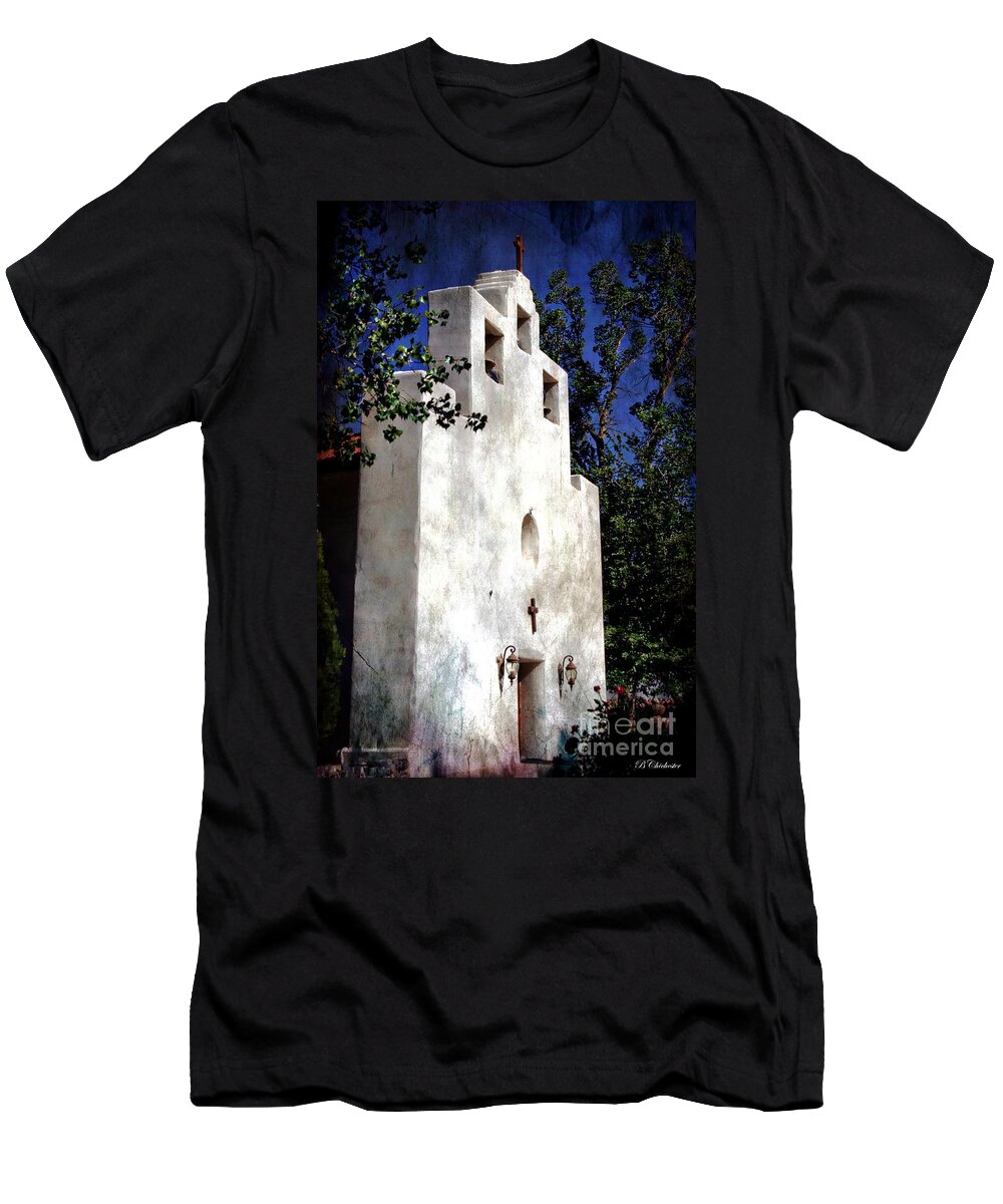St. Francis De Paula Catholic Church Tularosa New Mexico T-Shirt featuring the photograph St. Francis de Paula by Barbara Chichester