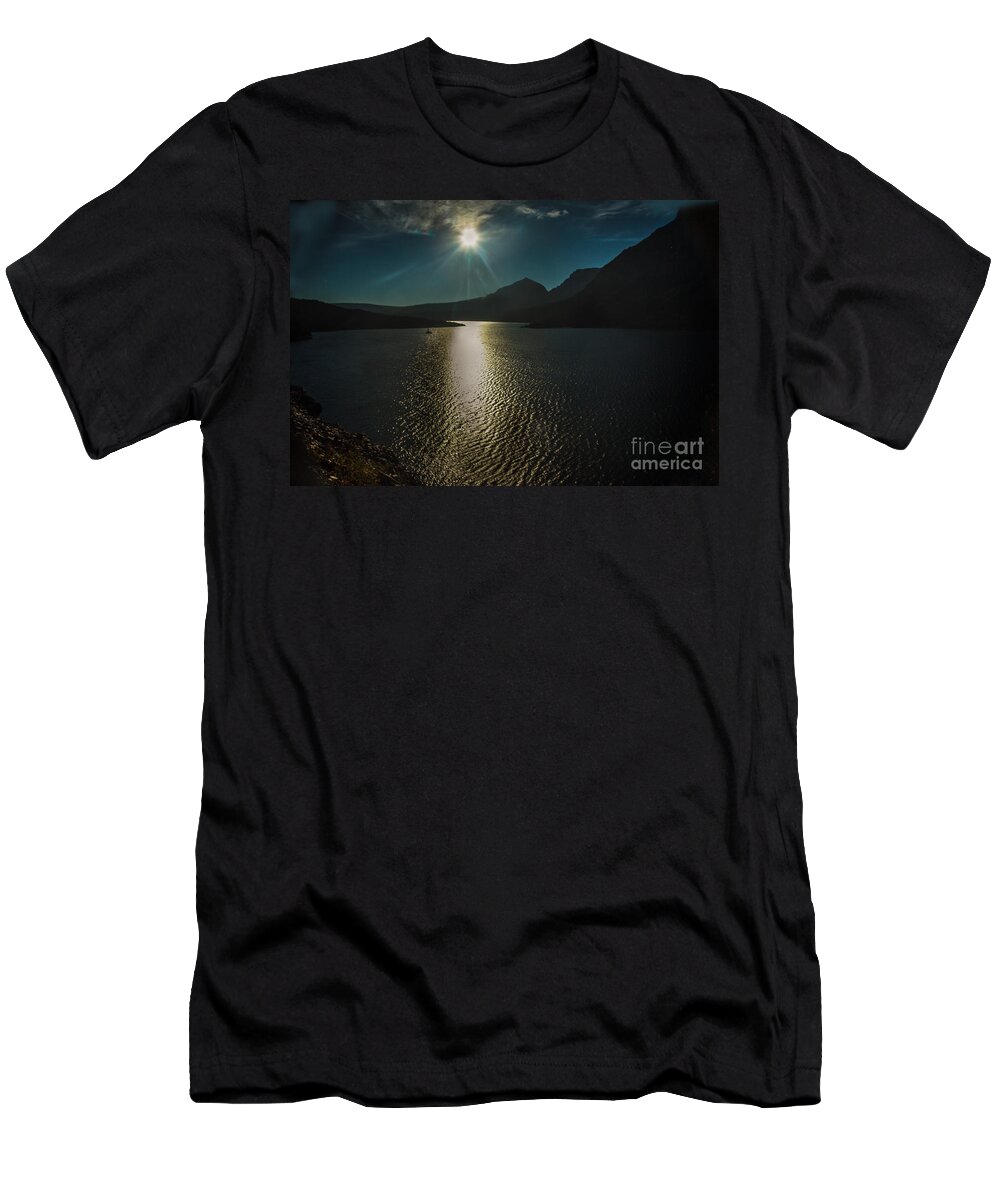 Lake T-Shirt featuring the photograph St Mary Lake by Robert Bales