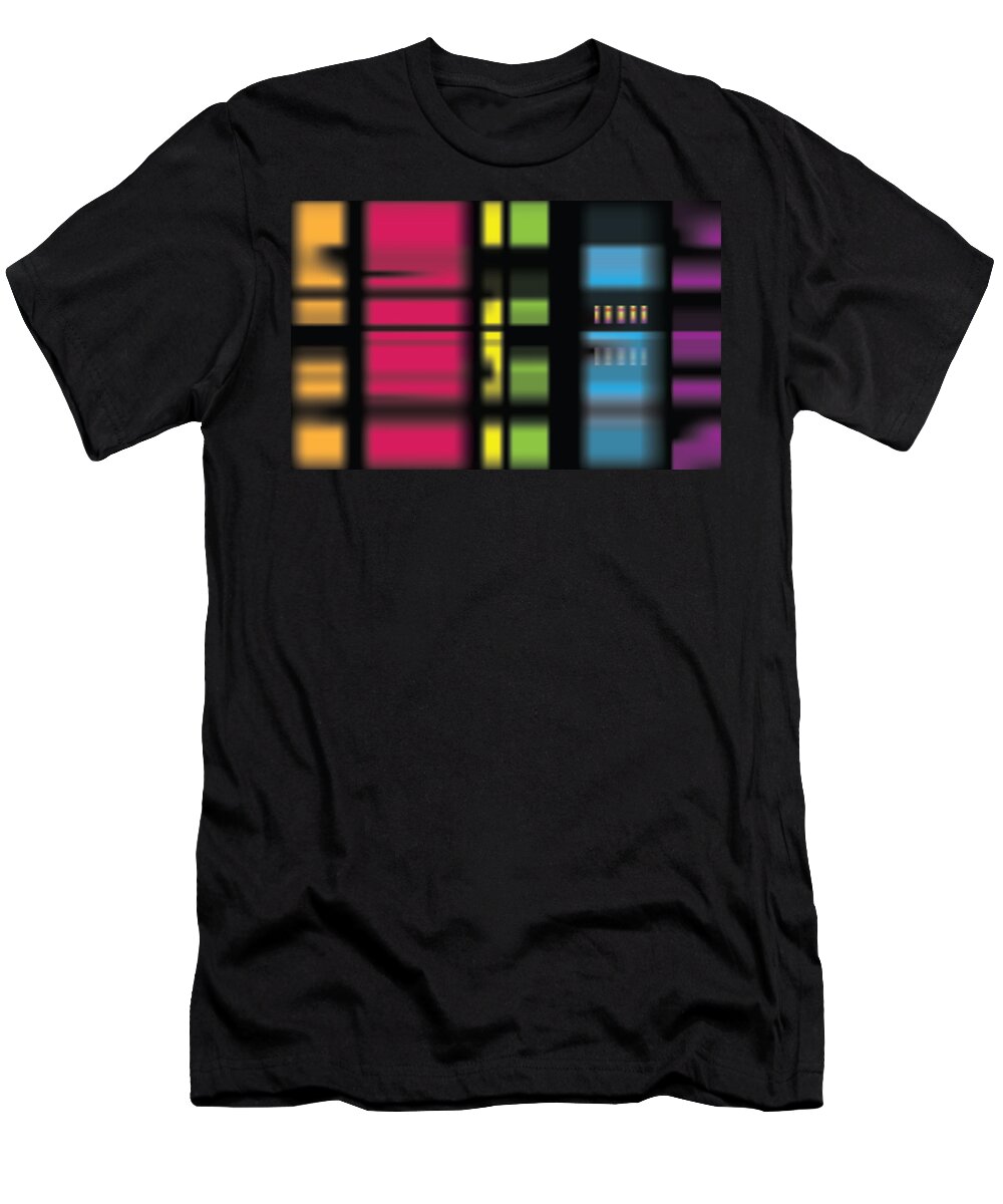 Stained Glass T-Shirt featuring the digital art Stainbow by Kevin McLaughlin