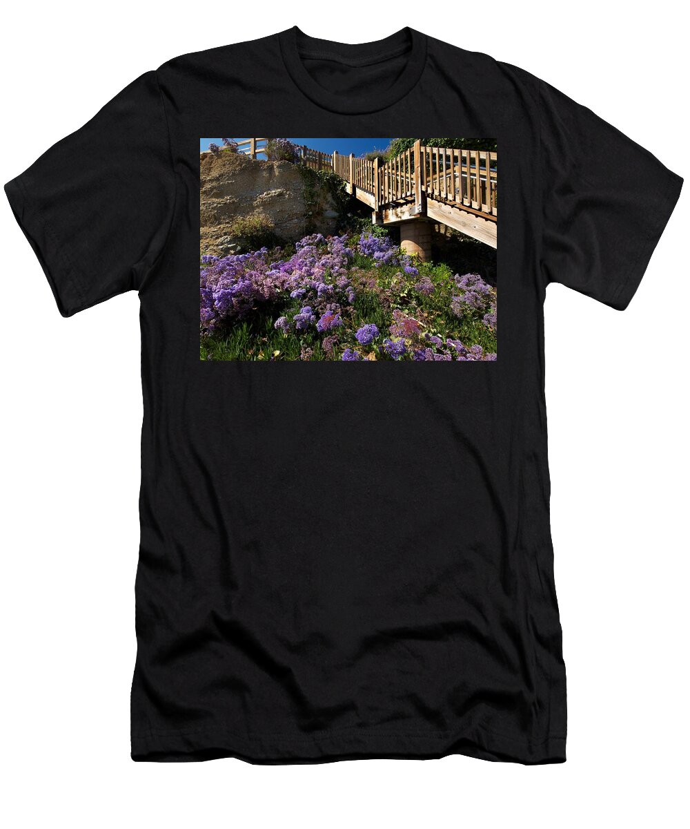 Beach T-Shirt featuring the photograph Stairs by Steve Ondrus