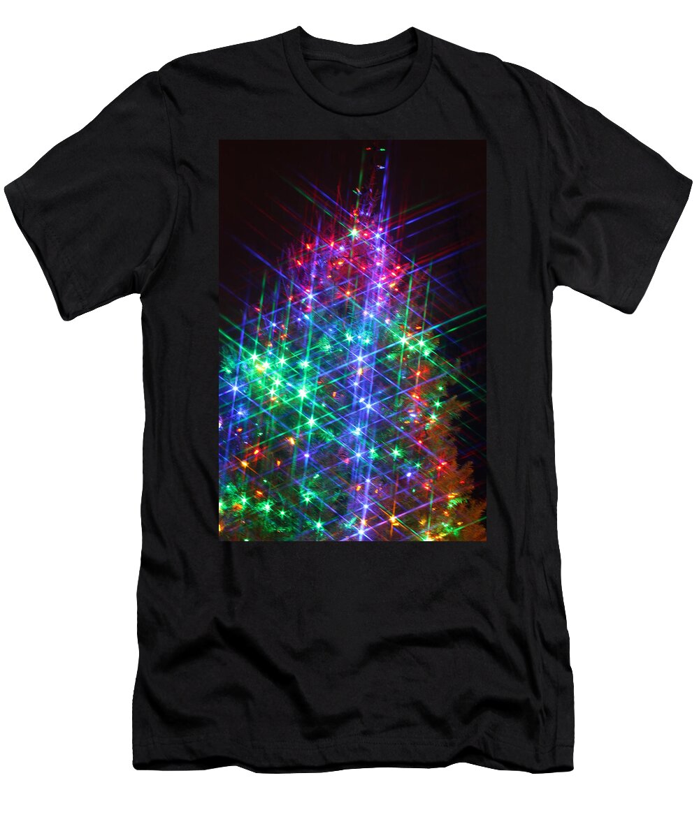 Christmas T-Shirt featuring the photograph Star Like Christmas Lights by Patrice Zinck