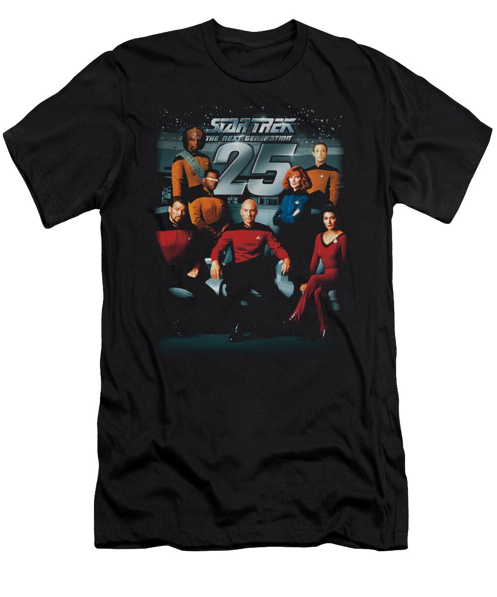 Star Trek T-Shirt featuring the digital art Star Trek - 25th Anniversary Crew by Brand A