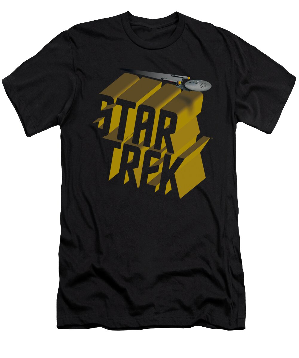  T-Shirt featuring the digital art Star Trek - 3d Logo by Brand A