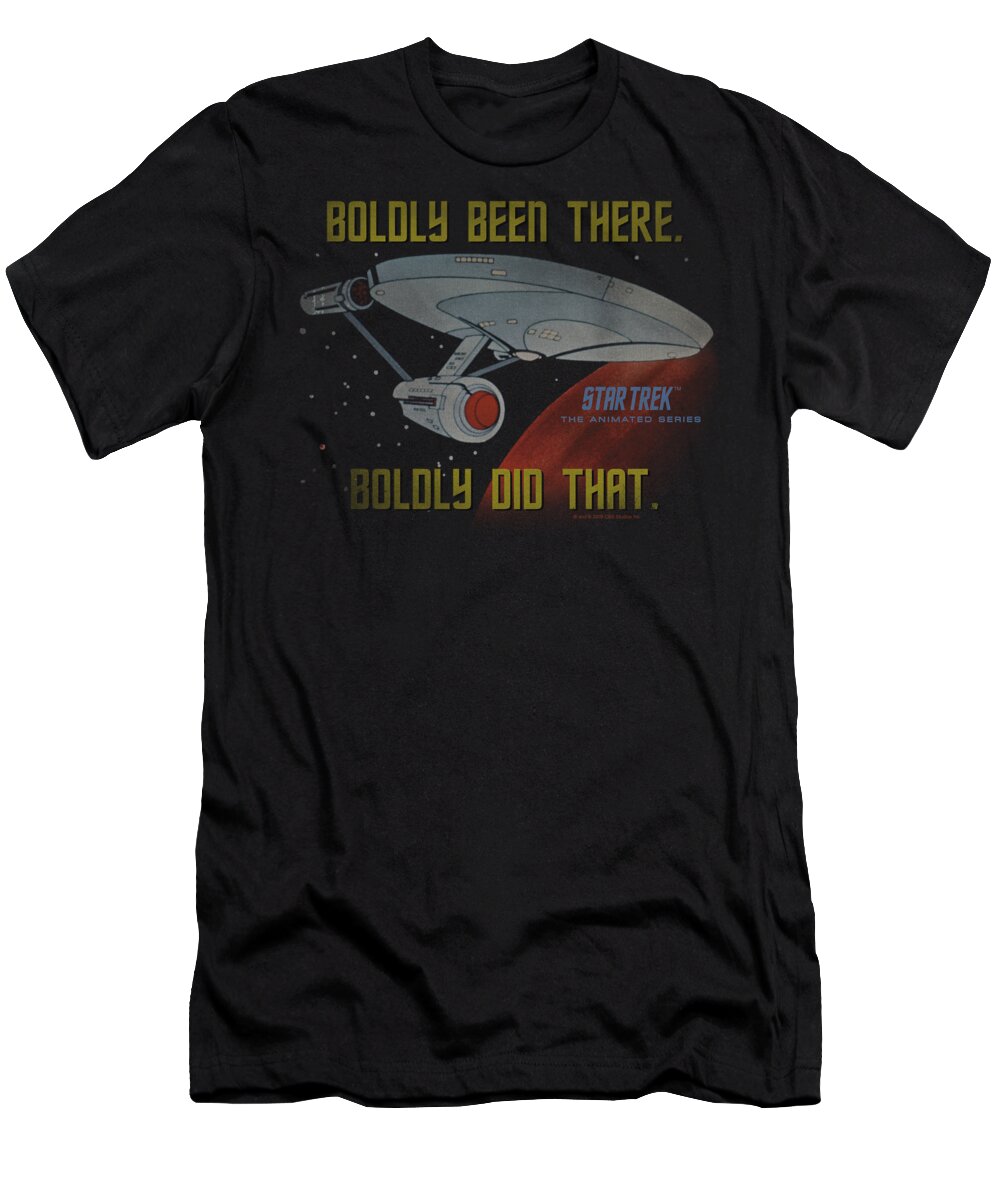 Star Trek T-Shirt featuring the digital art Star Trek - Boldly Did That by Brand A