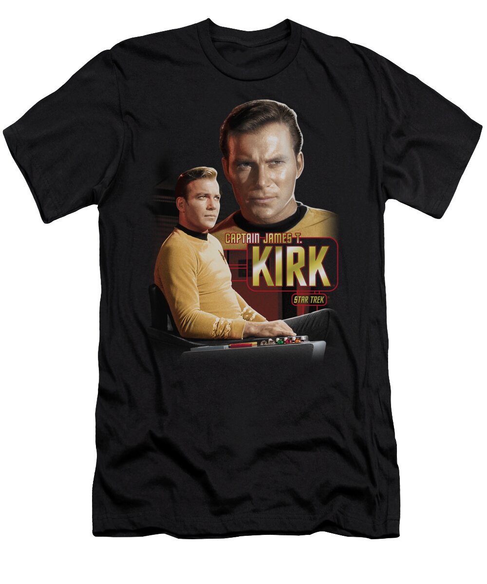 Star Trek T-Shirt featuring the digital art Star Trek - Captain Kirk by Brand A