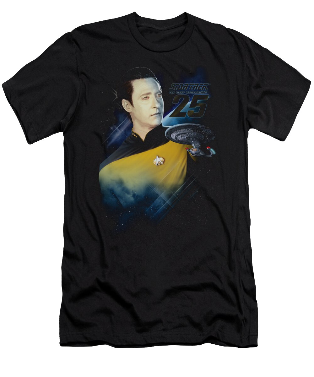  T-Shirt featuring the digital art Star Trek - Data 25th by Brand A