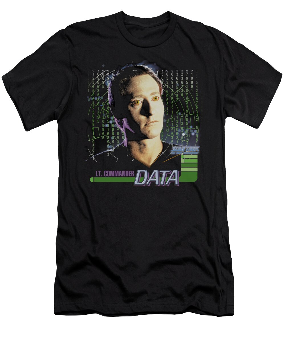 Star Trek T-Shirt featuring the digital art Star Trek - Data by Brand A