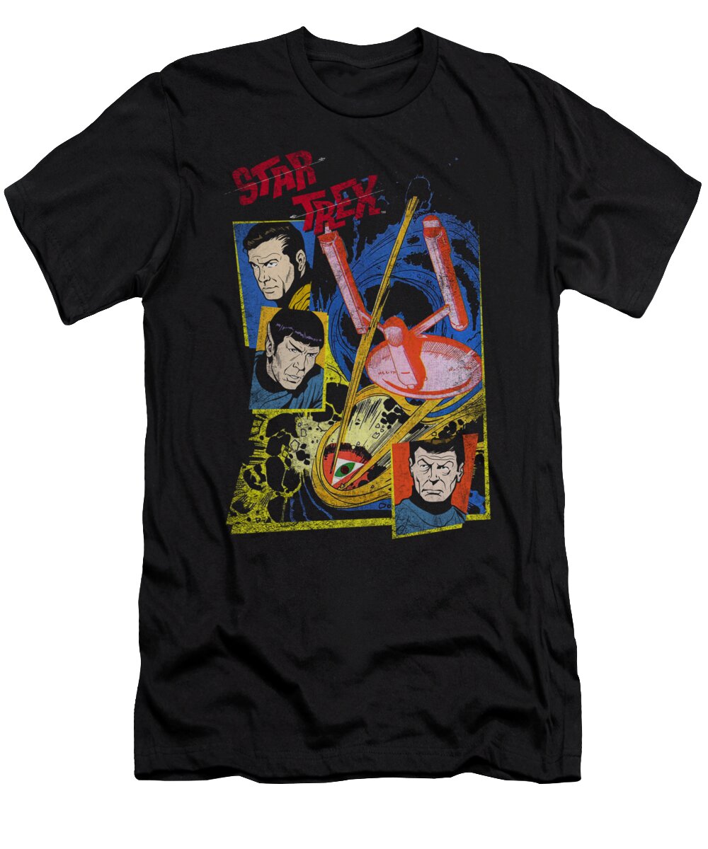 Star Trek T-Shirt featuring the digital art Star Trek - Eye Of The Storm by Brand A