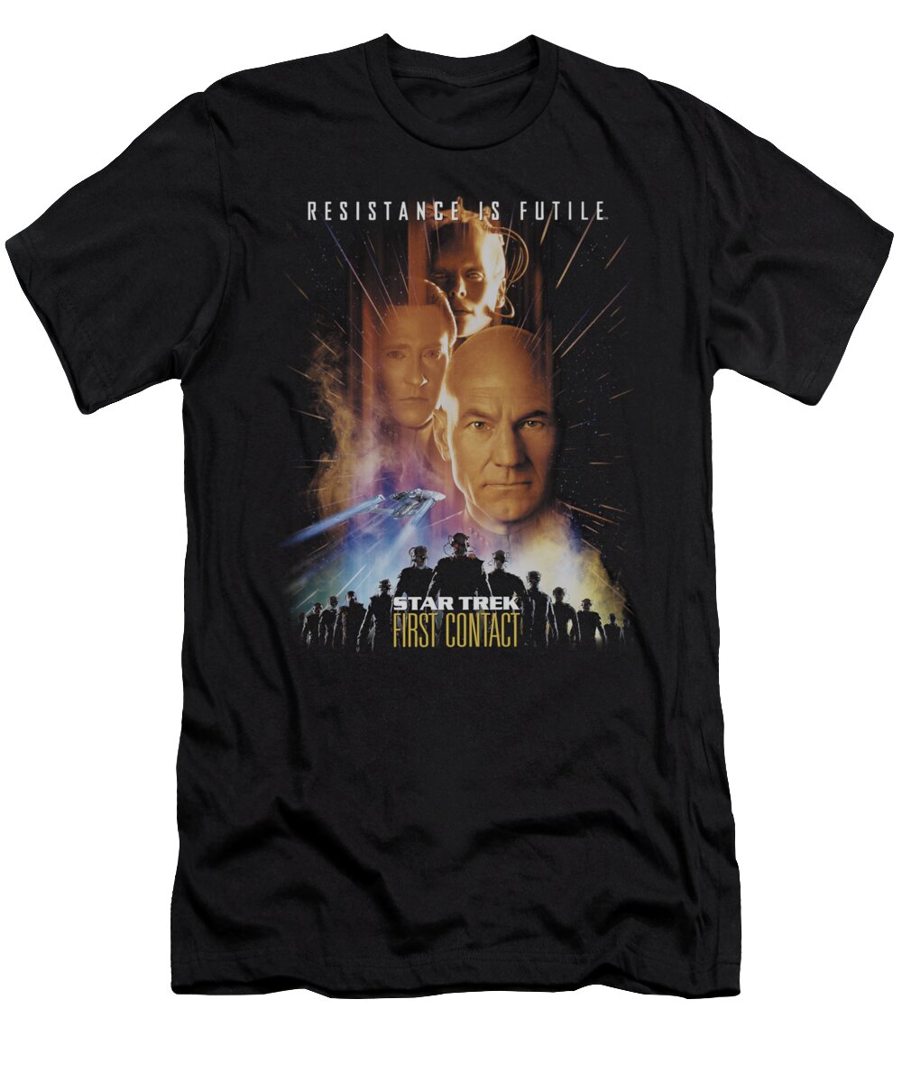 Star Trek T-Shirt featuring the digital art Star Trek - First Contact(movie) by Brand A