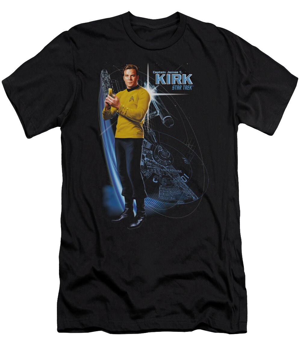 Star Trek T-Shirt featuring the digital art Star Trek - Galactic Kirk by Brand A