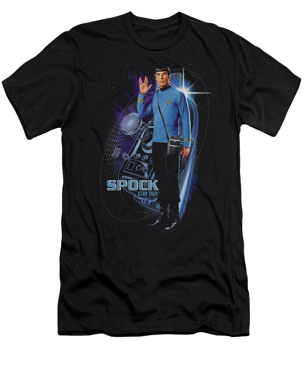 Star Trek T-Shirt featuring the digital art Star Trek - Galactic Spock by Brand A