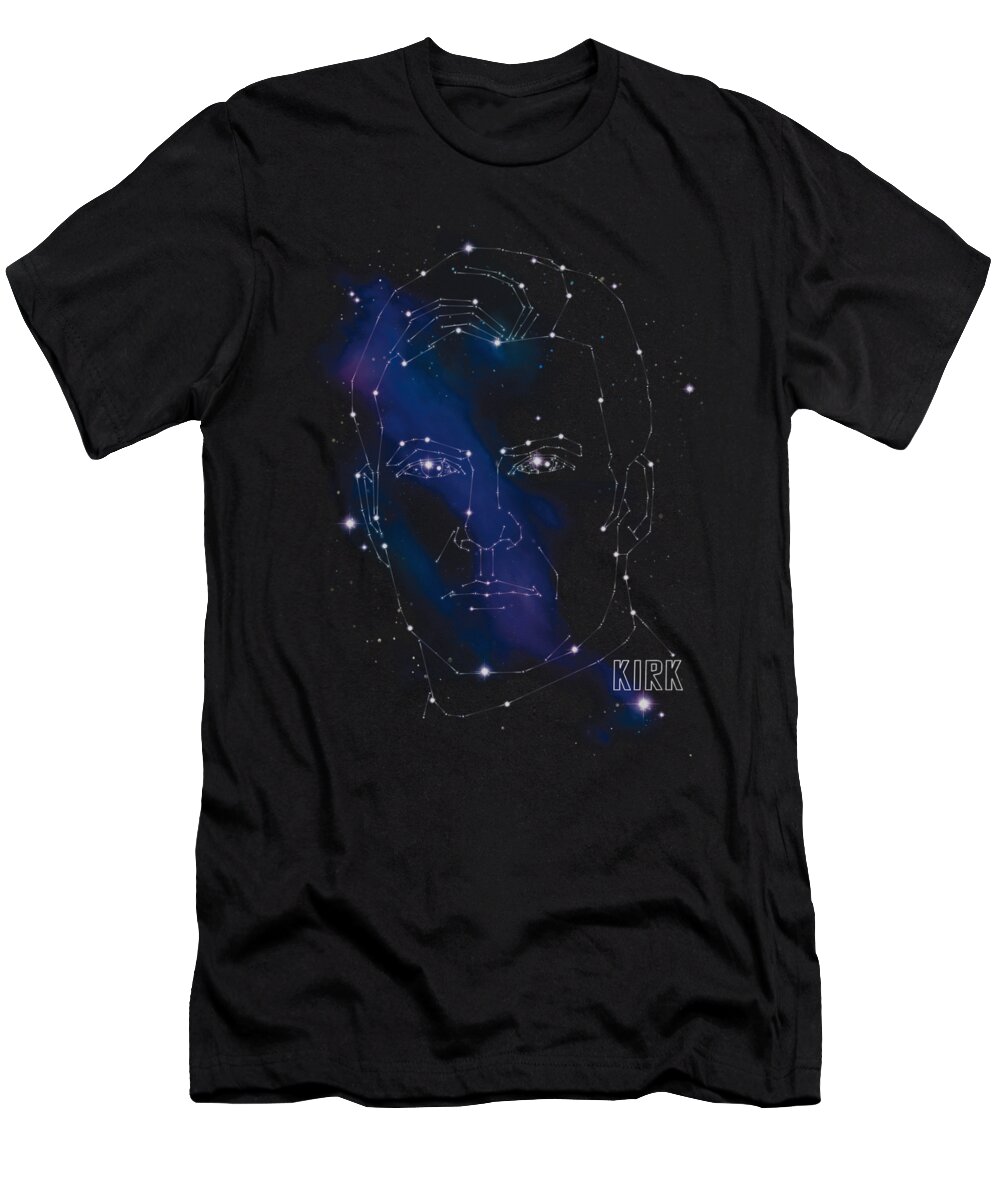 Star Trek T-Shirt featuring the digital art Star Trek - Kirk Constellations by Brand A