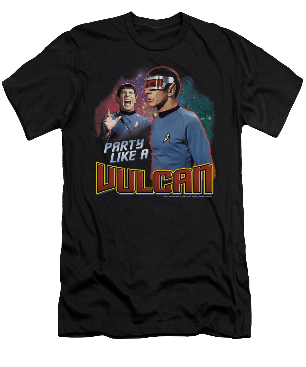 Star Trek T-Shirt featuring the digital art Star Trek - Party Like A Vulcan by Brand A