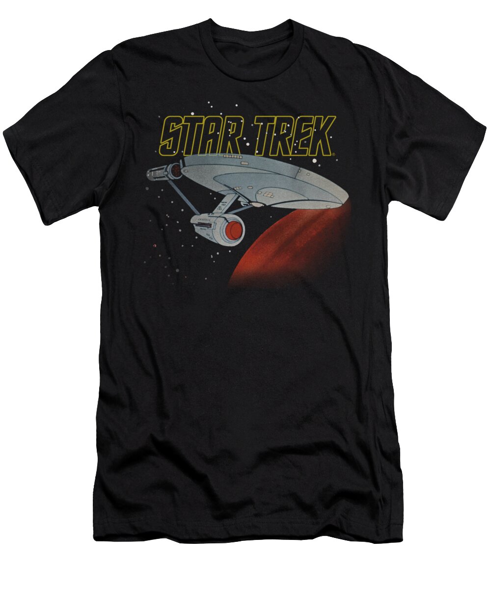 Star Trek T-Shirt featuring the digital art Star Trek - Retro Enterprise by Brand A