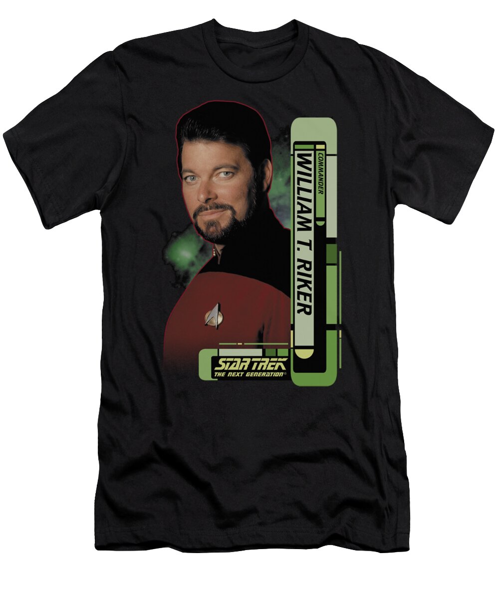 Star Trek T-Shirt featuring the digital art Star Trek - Riker by Brand A