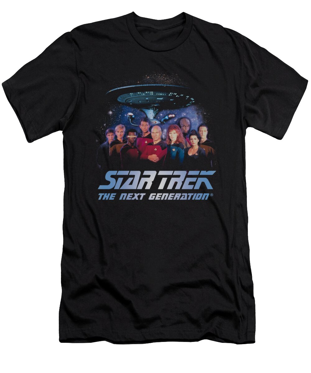 Star Trek T-Shirt featuring the digital art Star Trek - Space Group by Brand A