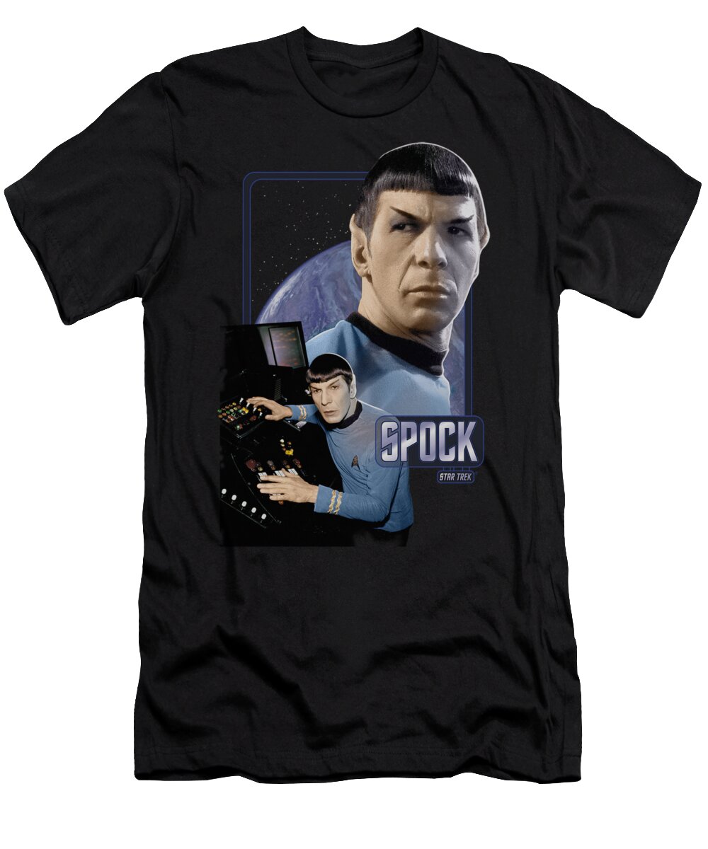 Star Trek T-Shirt featuring the digital art Star Trek - Spock by Brand A