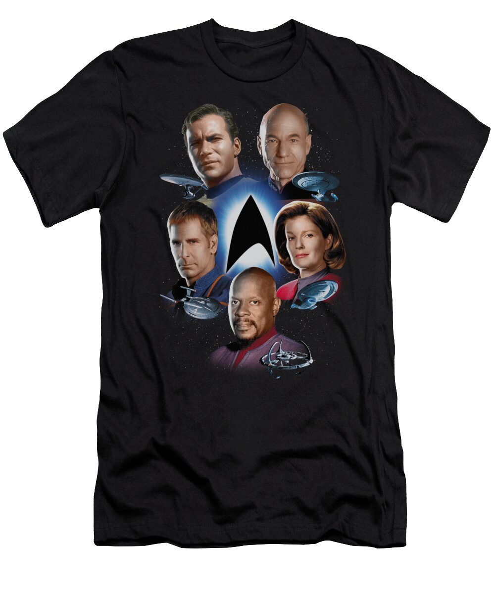 Star Trek T-Shirt featuring the digital art Star Trek - Starfleet's Finest by Brand A