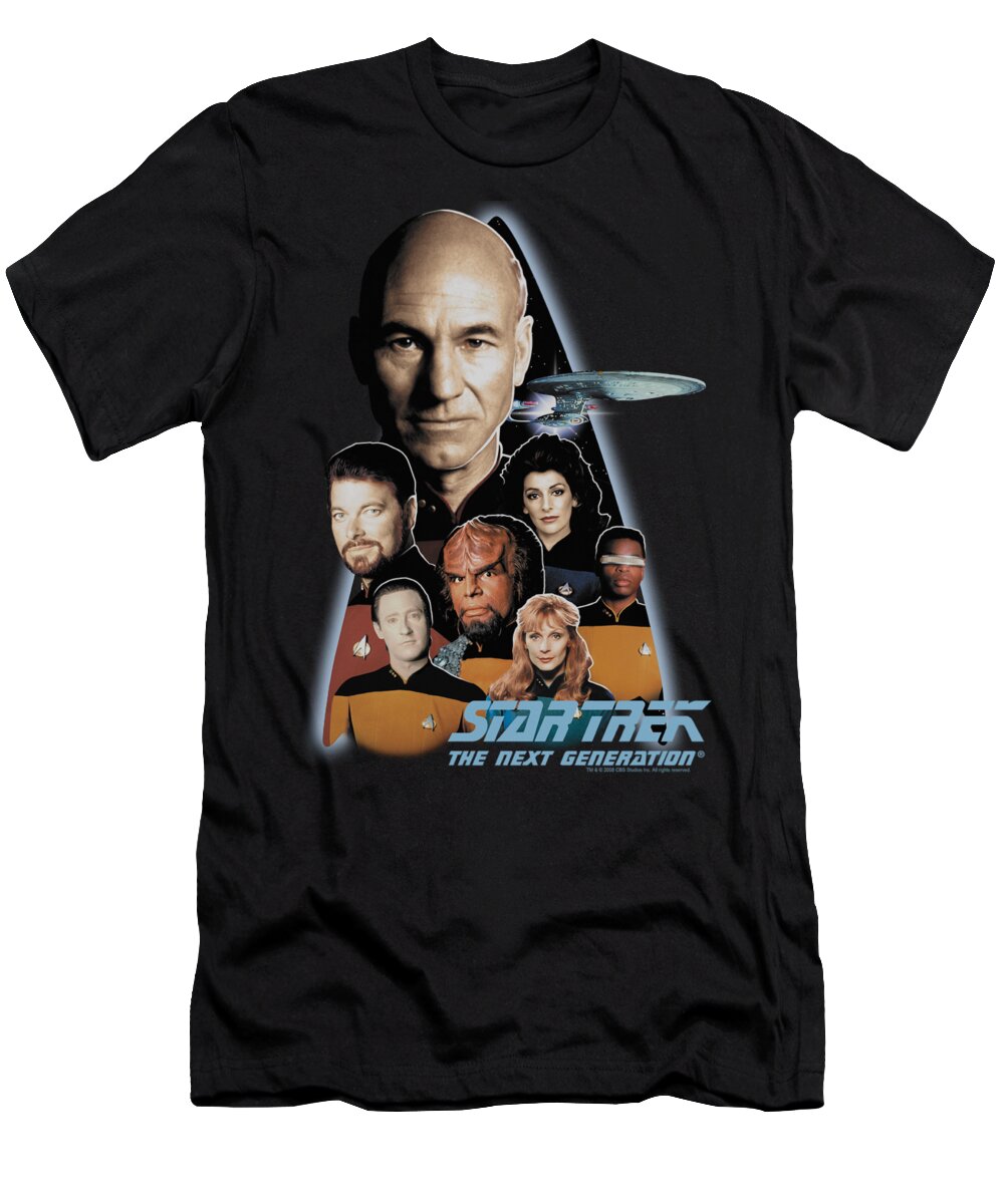 Star Trek T-Shirt featuring the digital art Star Trek - The Next Generation by Brand A