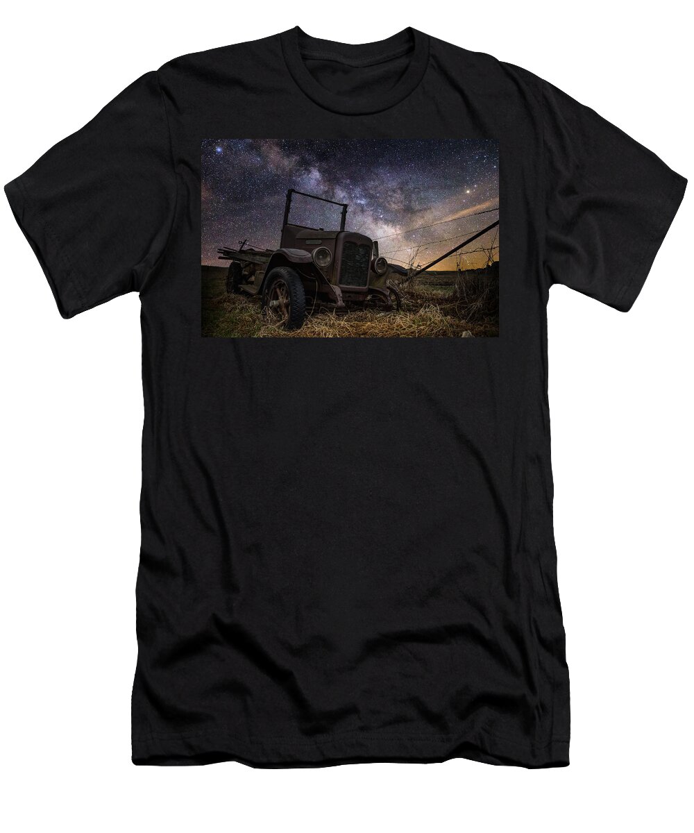Stars T-Shirt featuring the digital art Stardust and Rust by Aaron J Groen